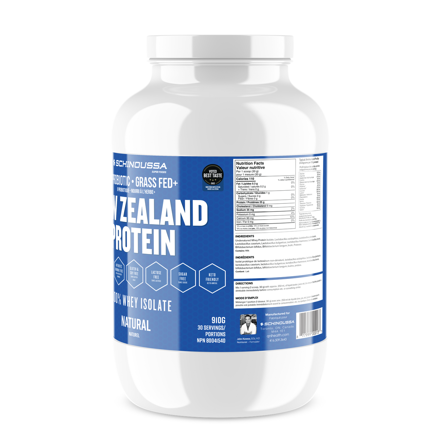 NEW ZEALAND PROBIOTIC WHEY ISO NATURAL FLAVOUR