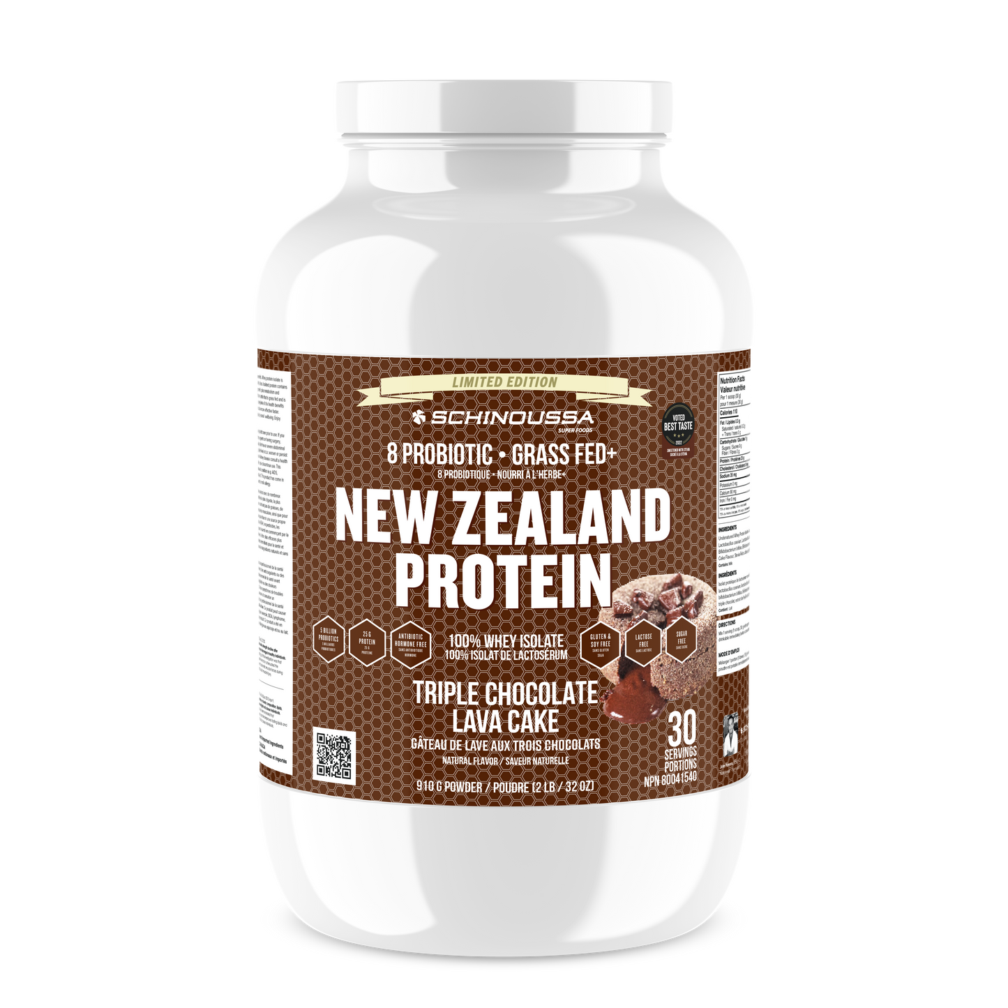 NEW ZEALAND TRIPLE CHOCOLATE LAVA CAKE WHEY PROTEIN - Schinoussa Superfoods