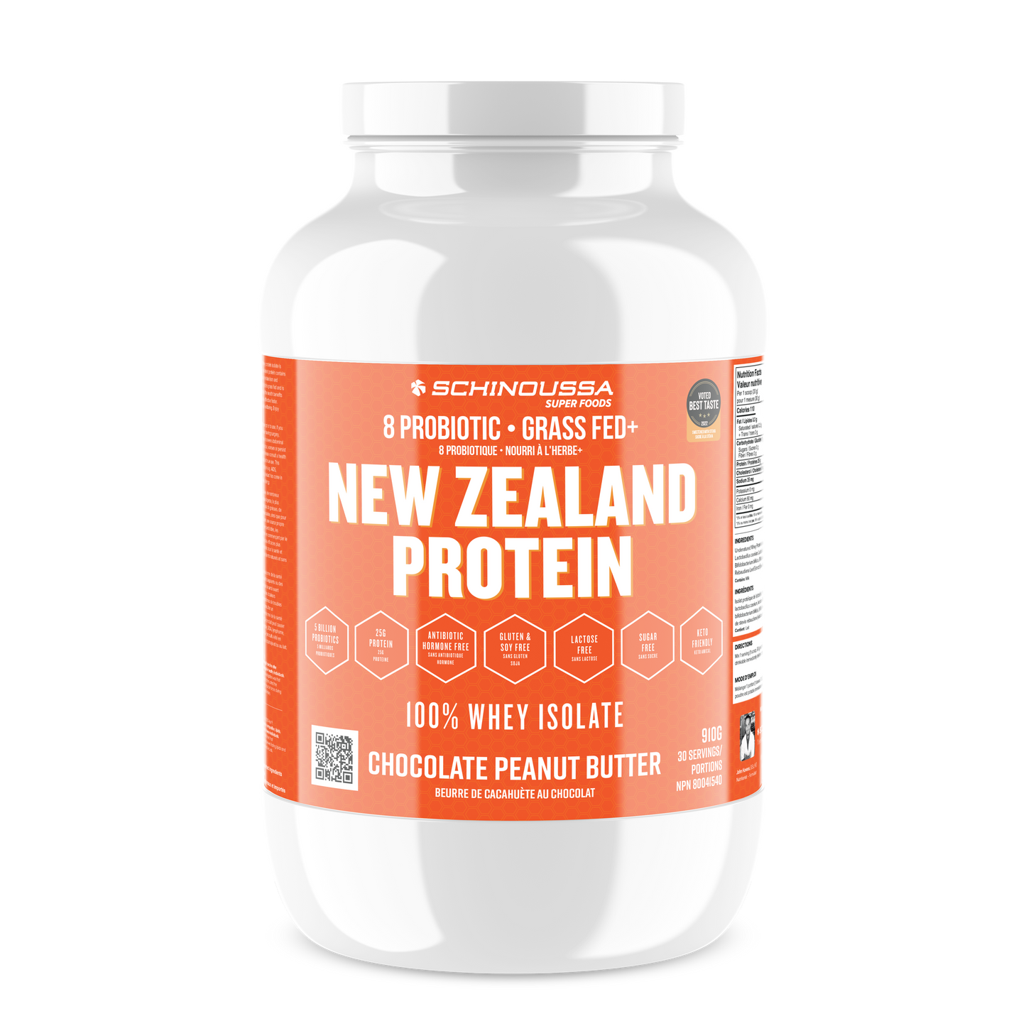NEW ZEALAND PROBIOTIC WHEY ISO PEANUT BUTTER CHOCOLATE - Schinoussa Superfoods
