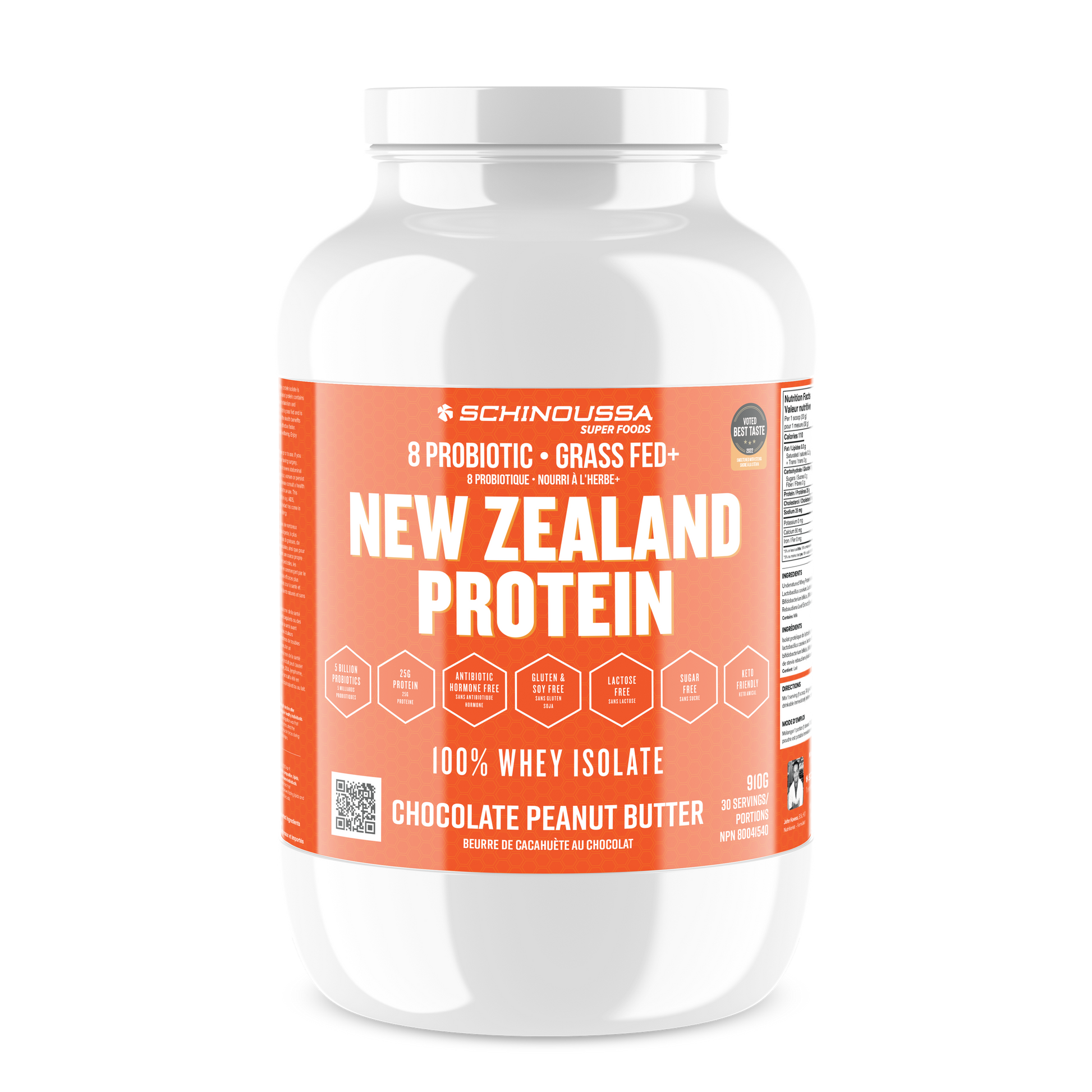NEW ZEALAND PROBIOTIC WHEY ISO PEANUT BUTTER CHOCOLATE - Schinoussa Superfoods
