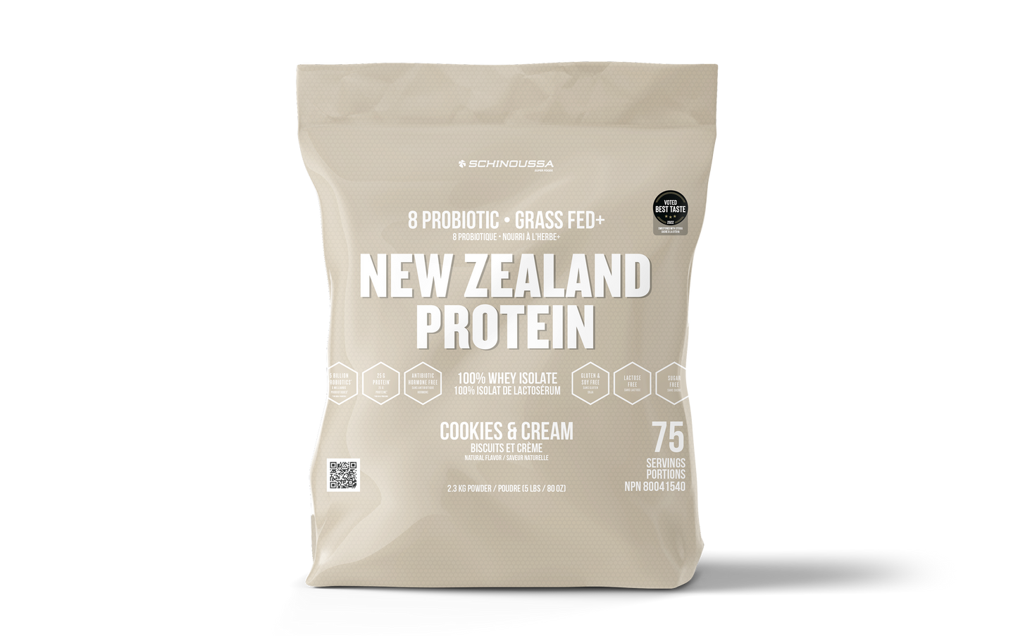 NEW ZEALAND PROBIOTIC WHEY ISO COOKIES & CREAM - Schinoussa Superfoods