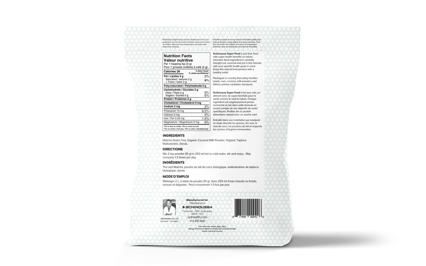 MATCHA LATTE - Schinoussa Superfoods