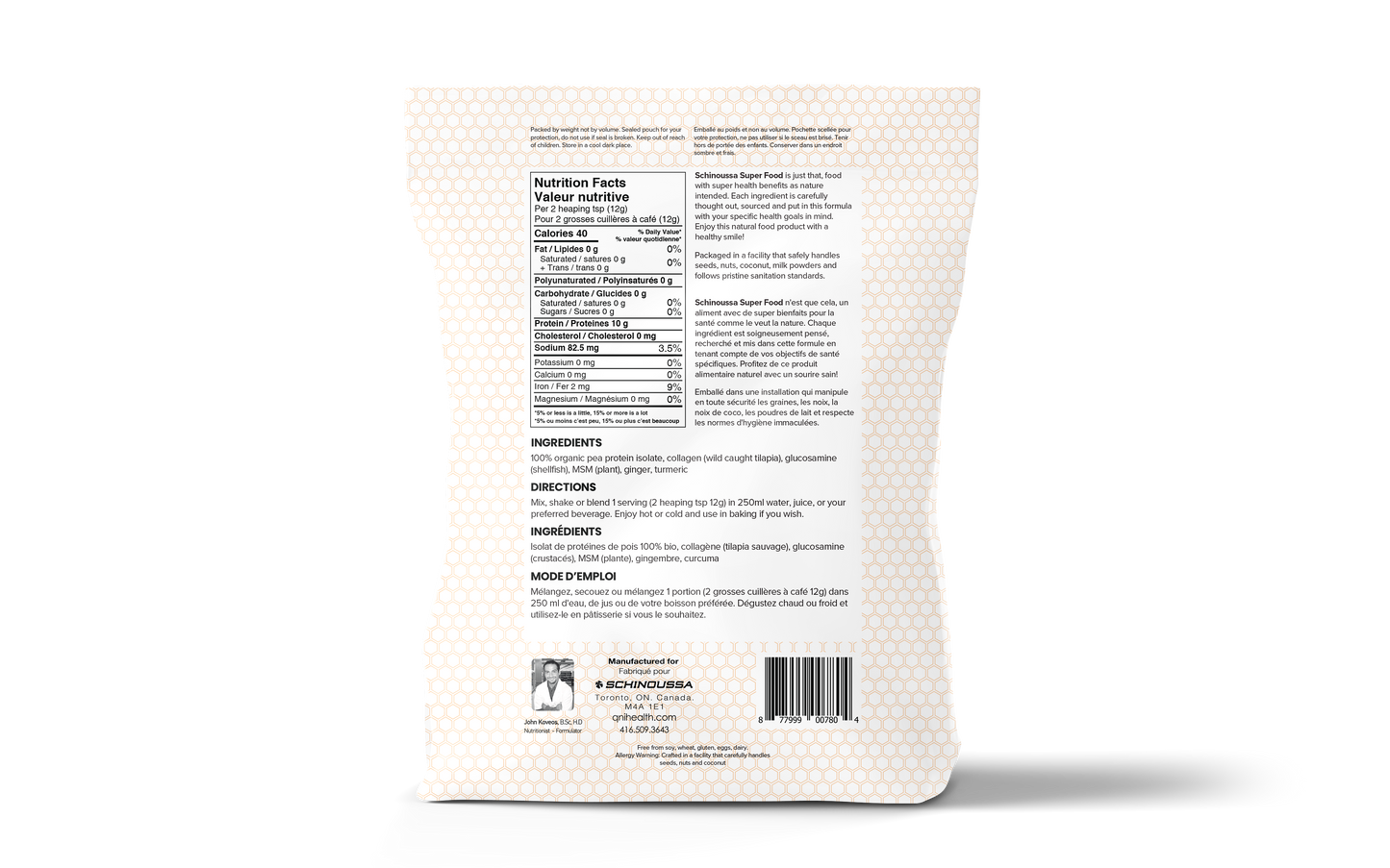 ORGANIC PEA PROTEIN COLLAGEN+ - Schinoussa Superfoods