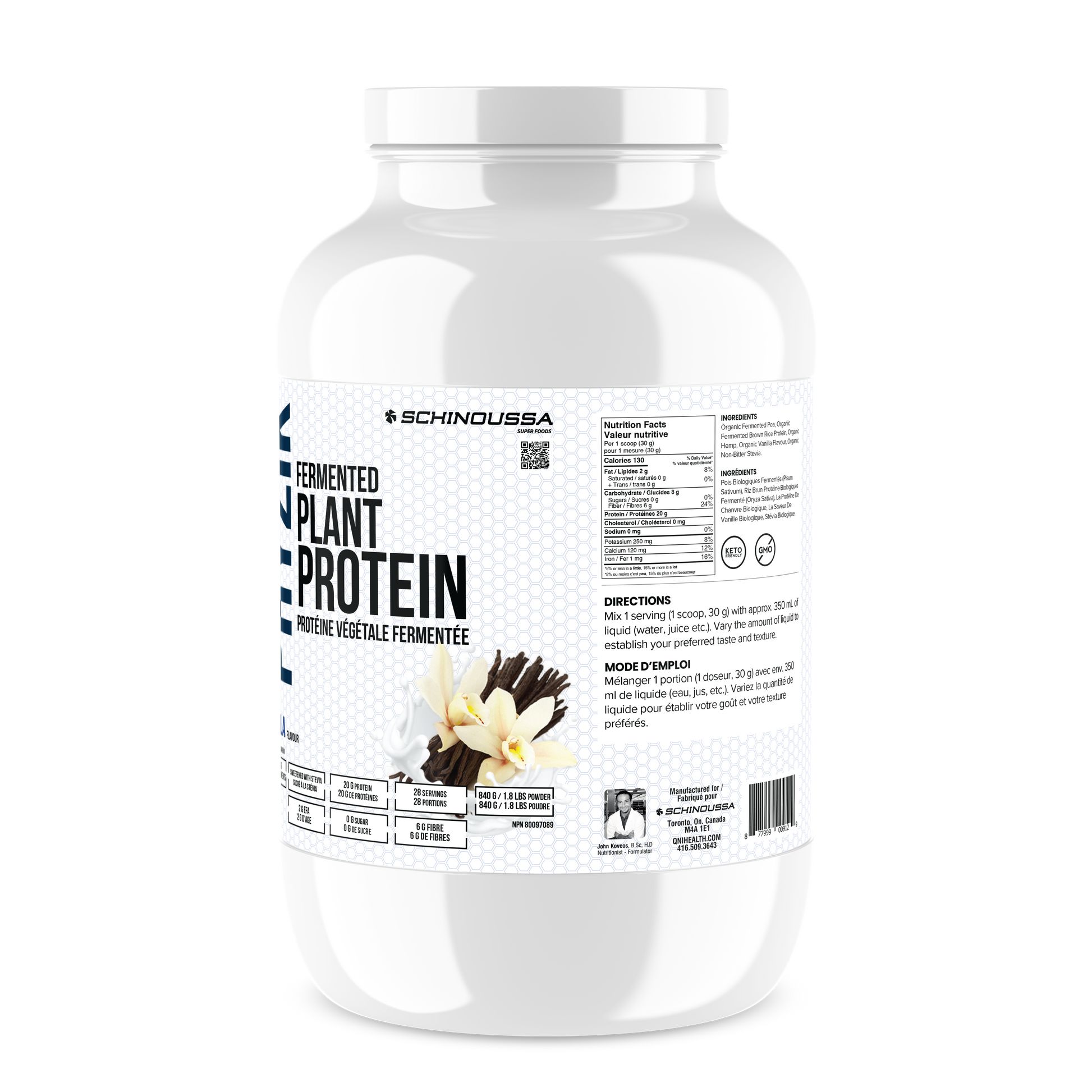 FERMENTED PLANT BASED PROTEIN VANILLA - Schinoussa Superfoods