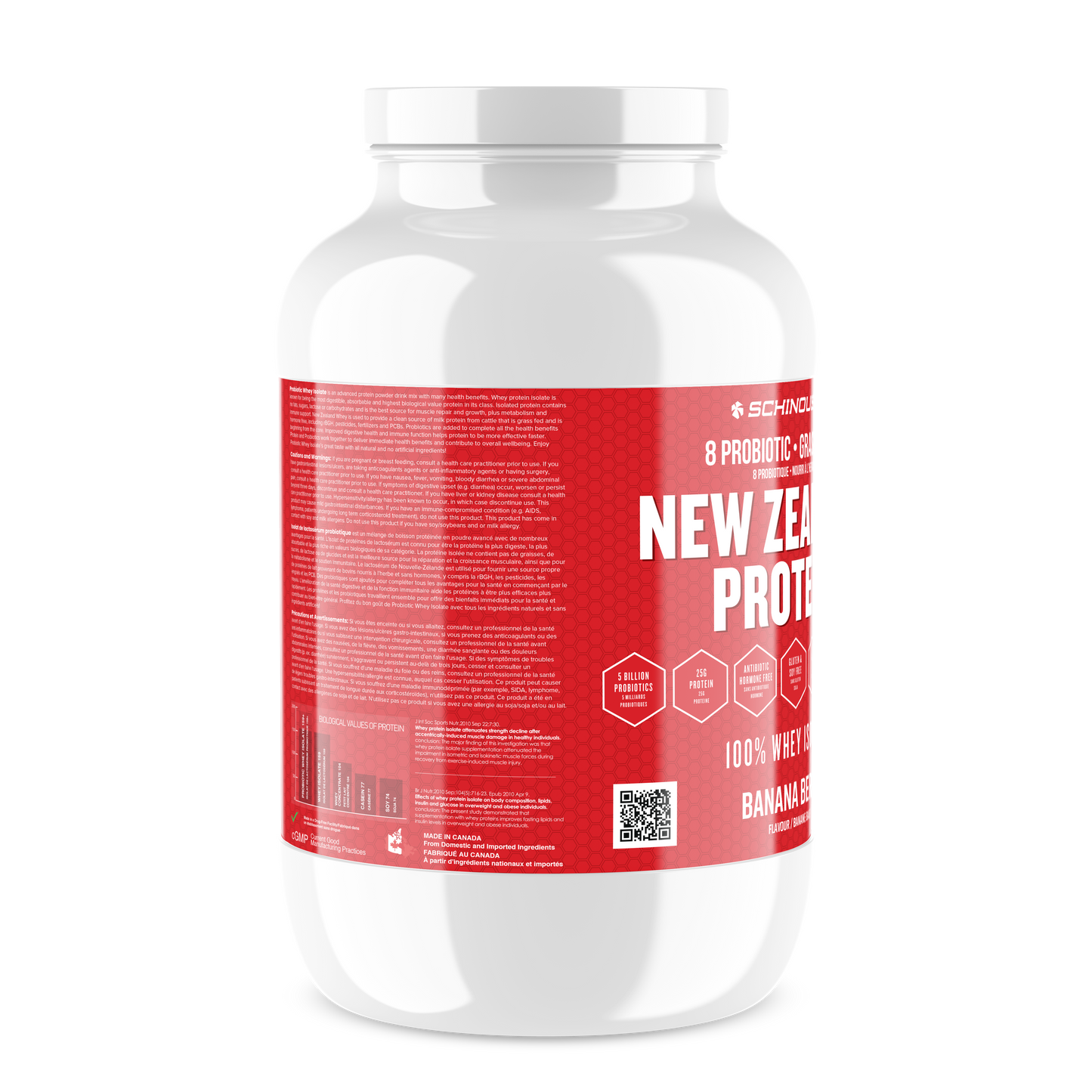 NEW ZEALAND PROBIOTIC WHEY ISOLATE BANANA BERRY PROTEIN POWDER (2lb)