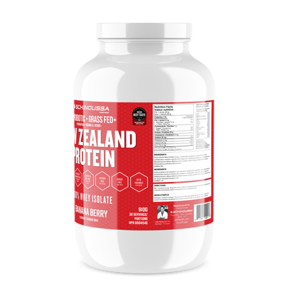 NEW ZEALAND PROBIOTIC WHEY ISOLATE BANANA BERRY PROTEIN POWDER (2lb)