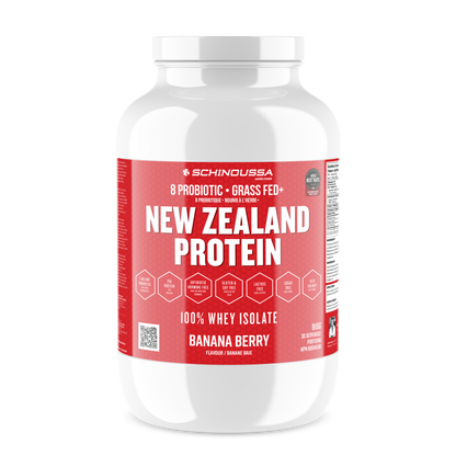 NEW ZEALAND PROBIOTIC WHEY ISO BANANA BERRY (2lb) - Schinoussa Superfoods