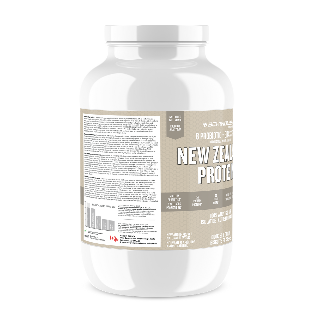 NEW ZEALAND PROBIOTIC WHEY ISOLATE COOKIES & CREAM PROTEIN POWDER