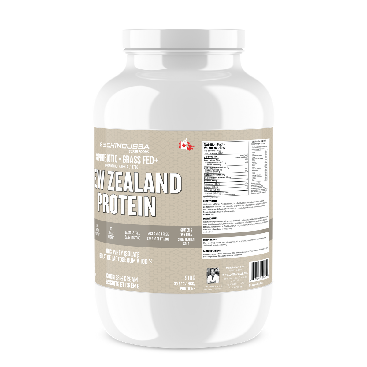 NEW ZEALAND PROBIOTIC WHEY ISOLATE COOKIES & CREAM PROTEIN POWDER