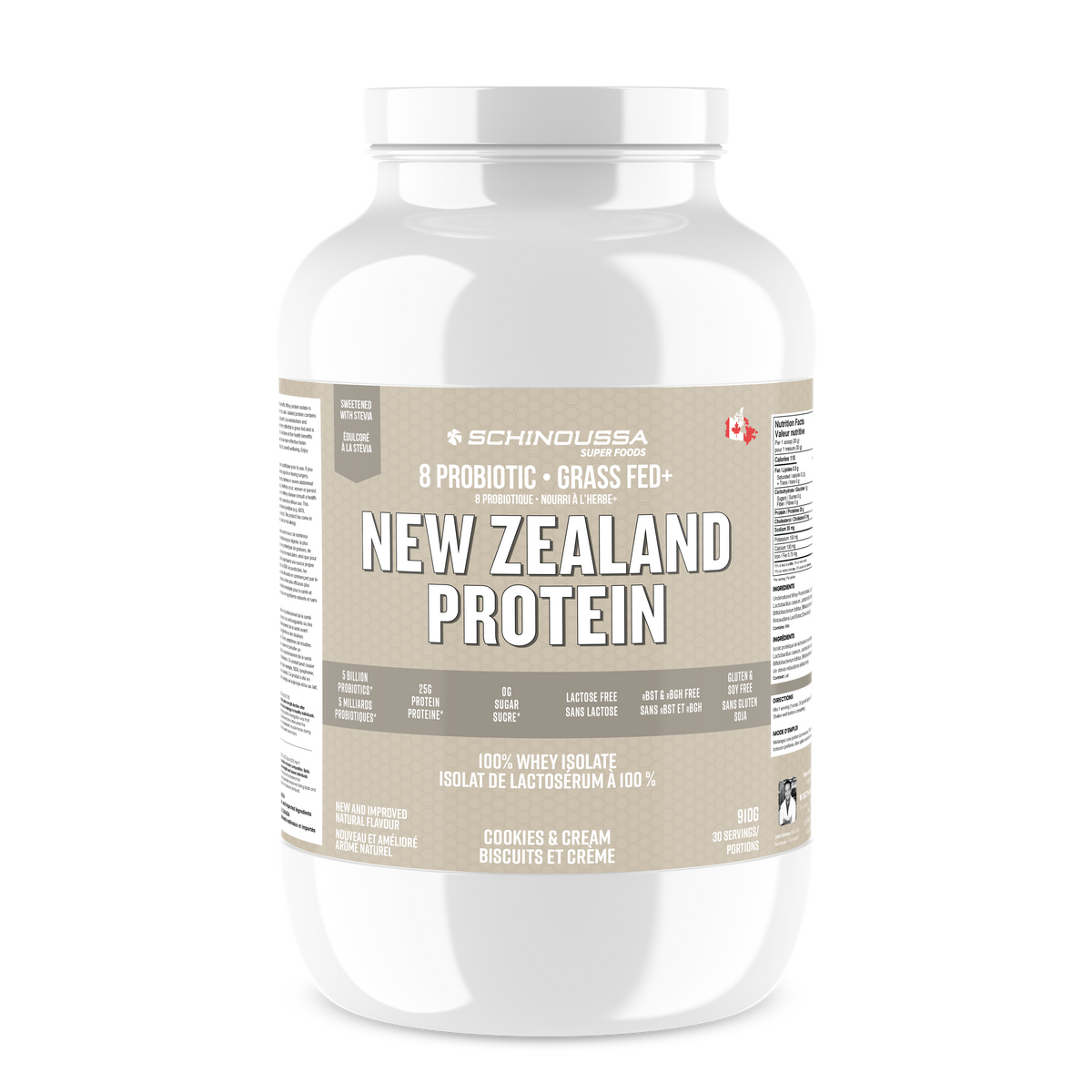 NEW ZEALAND PROBIOTIC WHEY ISOLATE COOKIES & CREAM PROTEIN POWDER