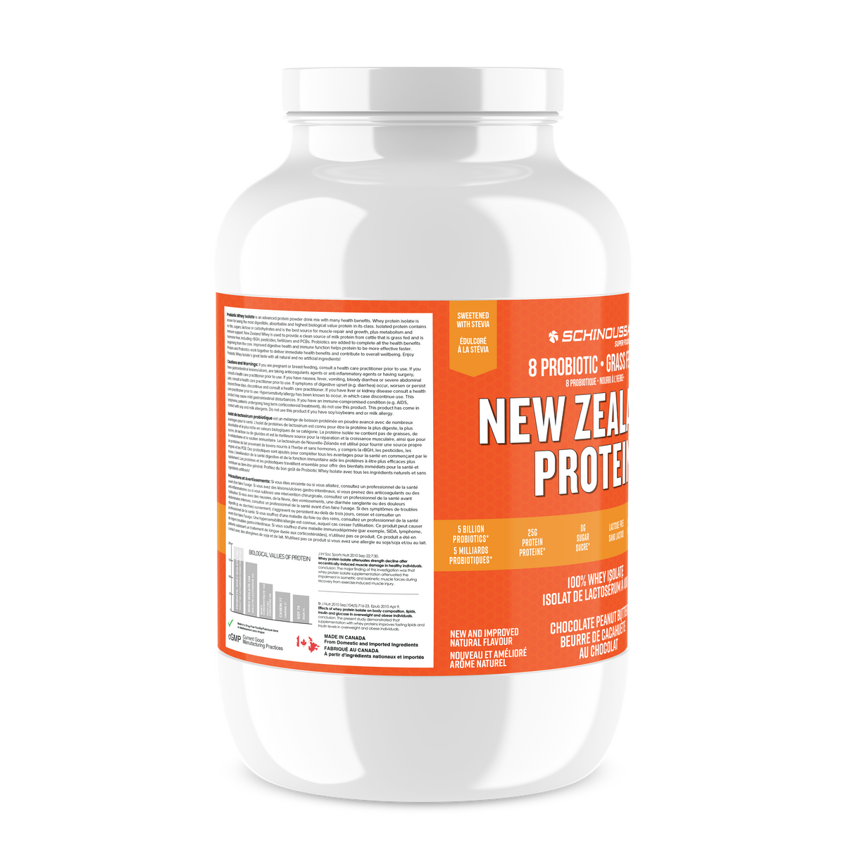 NEW ZEALAND PROBIOTIC WHEY ISOLATE PEANUT BUTTER CHOCOLATE PROTEIN POWDER