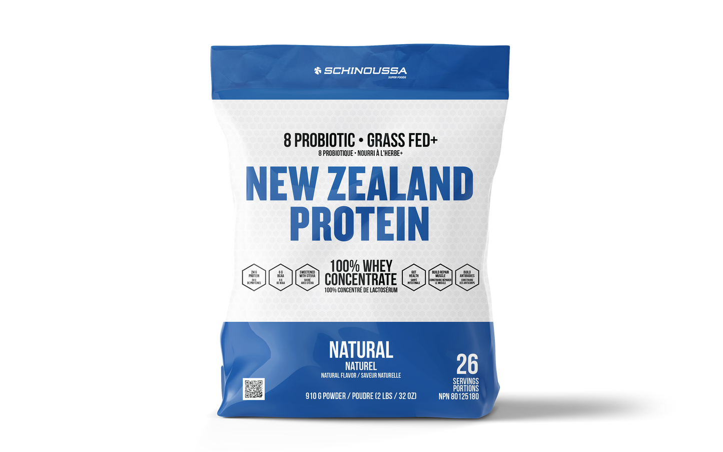 NEW ZEALAND PROBIOTIC NATURAL FLAVOUR WHEY CONCENTRATE PROTEIN POWDER