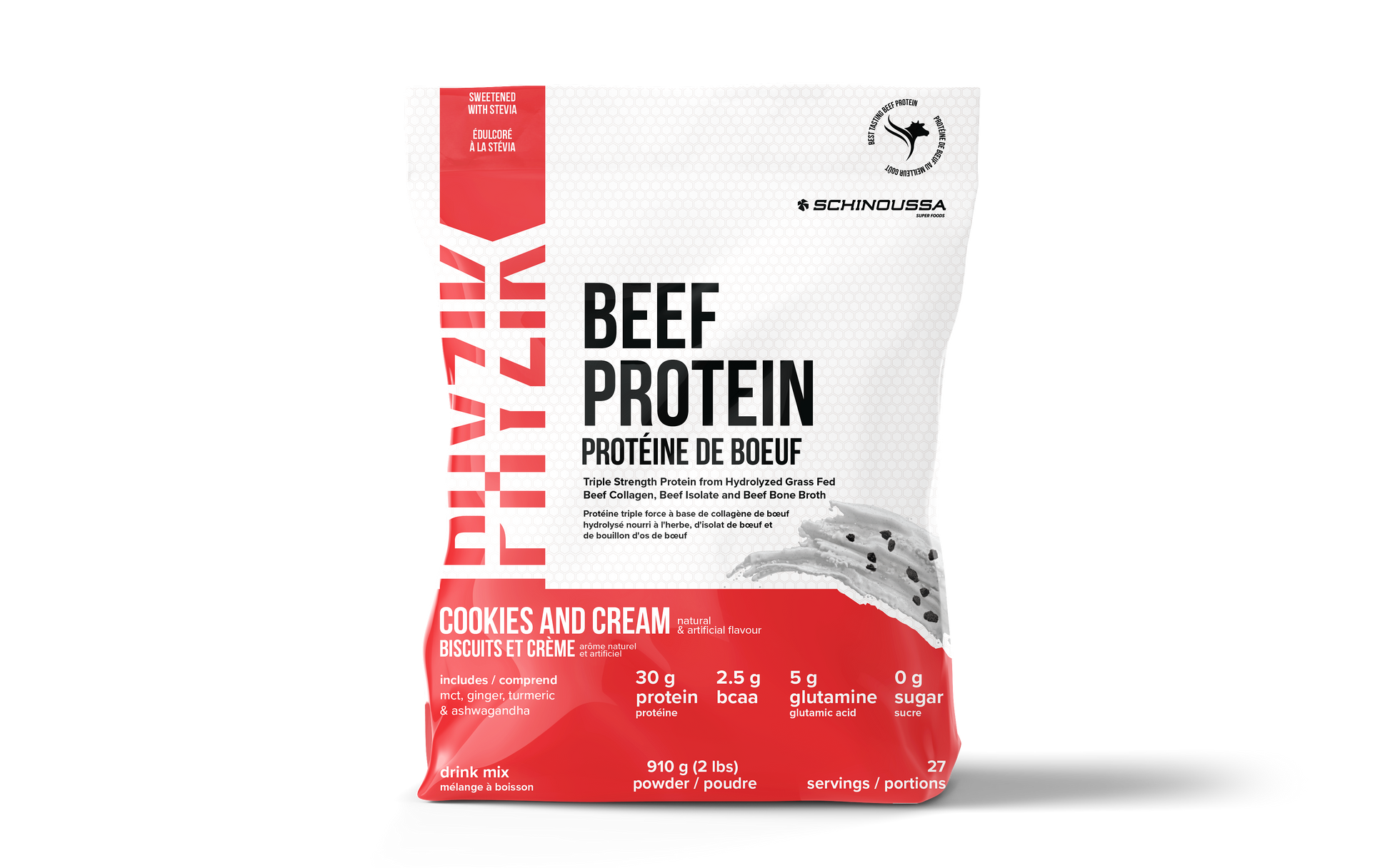 BEEF PROTIEN COOKIES & CREAM - Schinoussa Superfoods
