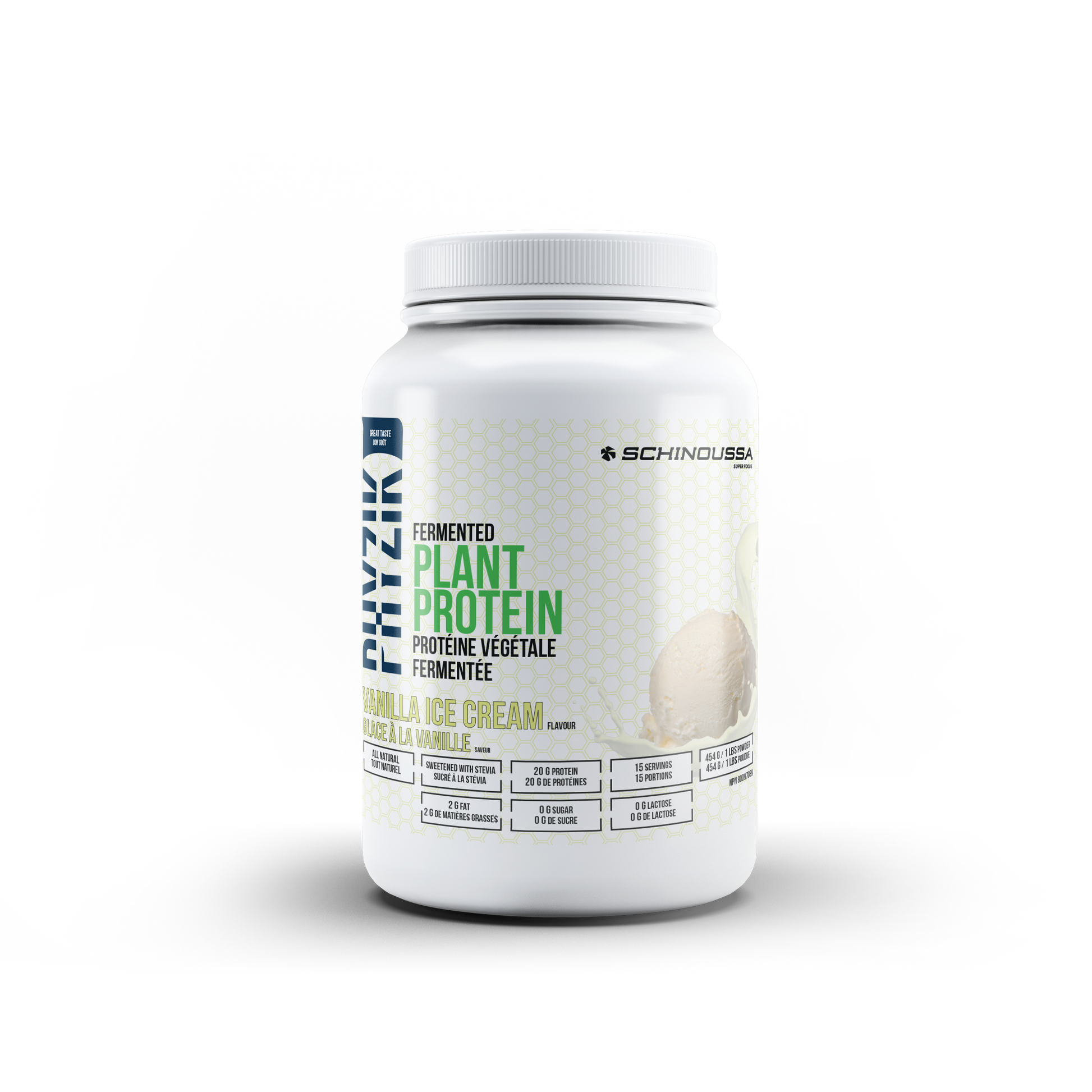 FERMENTED PLANT BASED PROTEIN VANILLA ICE CREAM - Schinoussa Superfoods