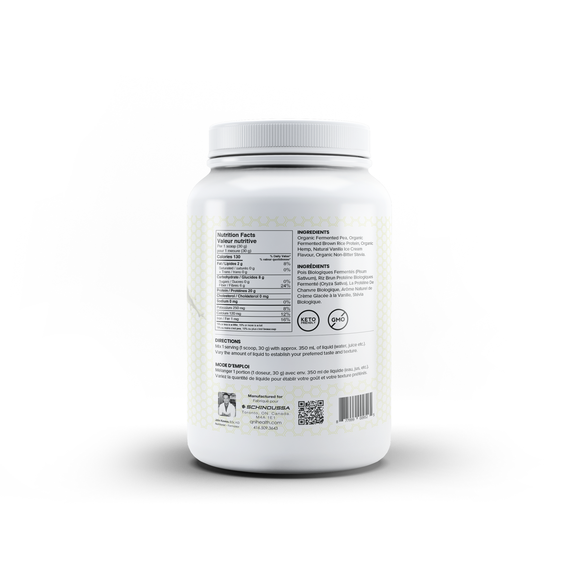 FERMENTED PLANT BASED PROTEIN VANILLA ICE CREAM - Schinoussa Superfoods