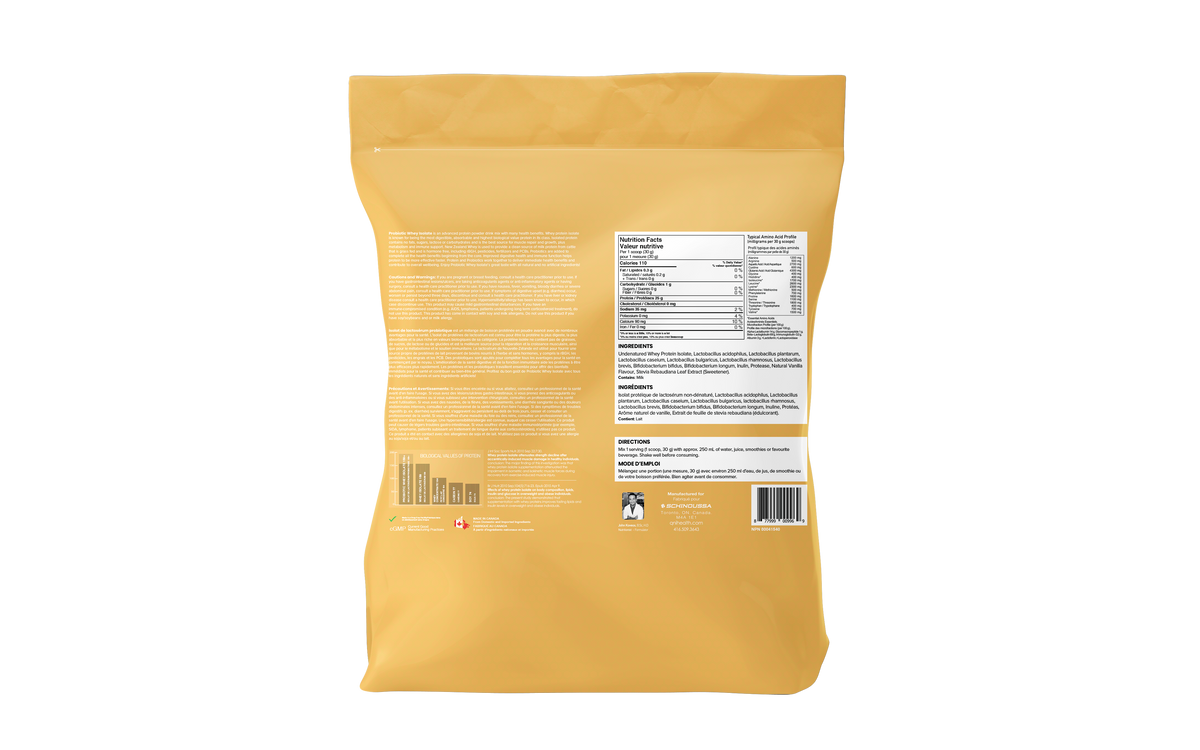NEW ZEALAND VANILLA PROBIOTIC WHEY ISOLATE PROTEIN POWDER