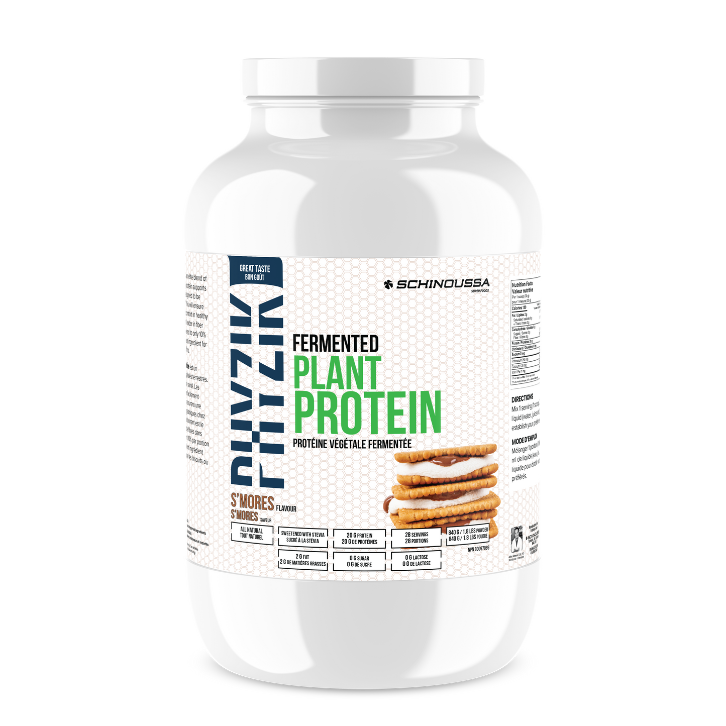 FERMENTED PLANT BASED PROTEIN S'MORES - Schinoussa Superfoods