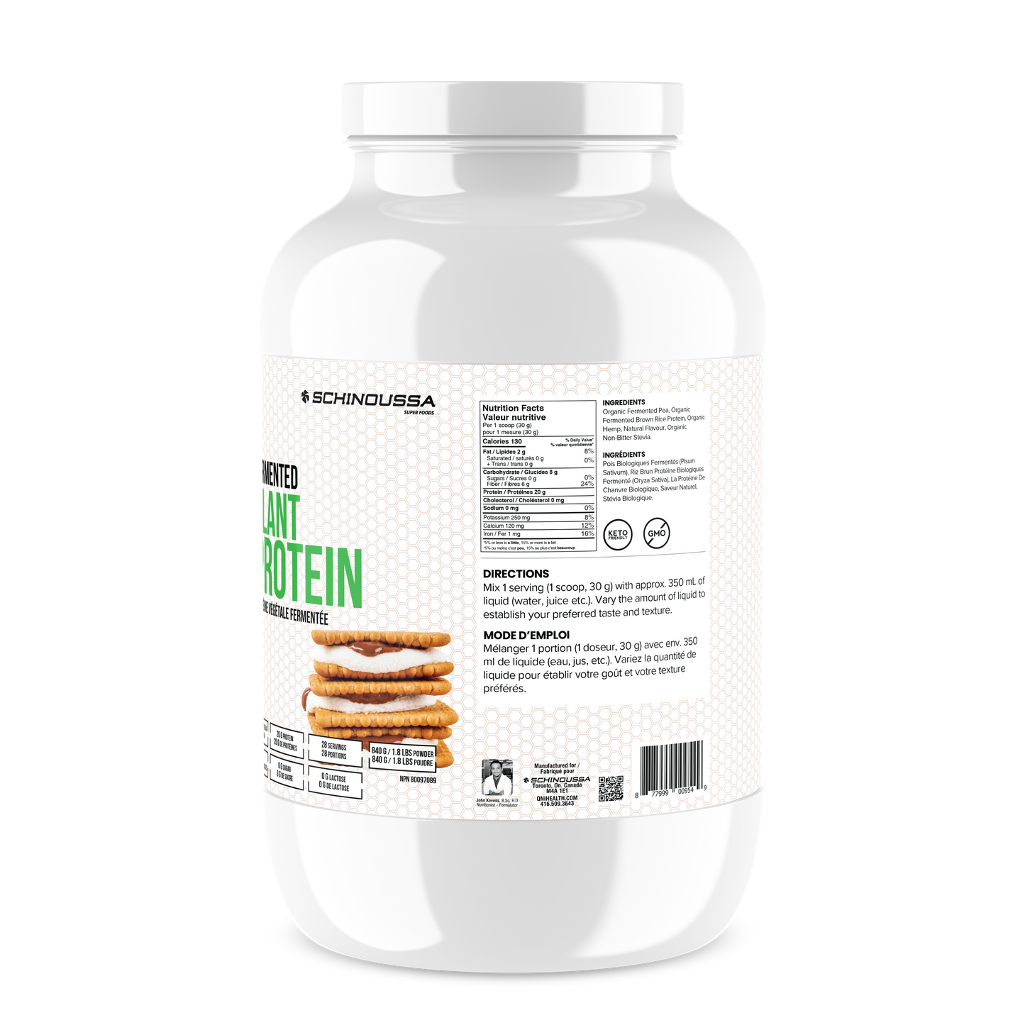 FERMENTED PLANT BASED PROTEIN S'MORES - Schinoussa Superfoods