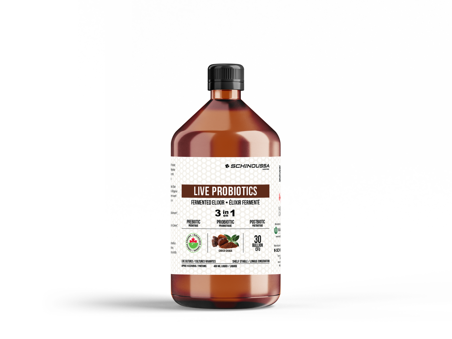 LIVE PROBIOTICS ELIXIR - CHOCO CHAGA - Schinoussa Superfoods