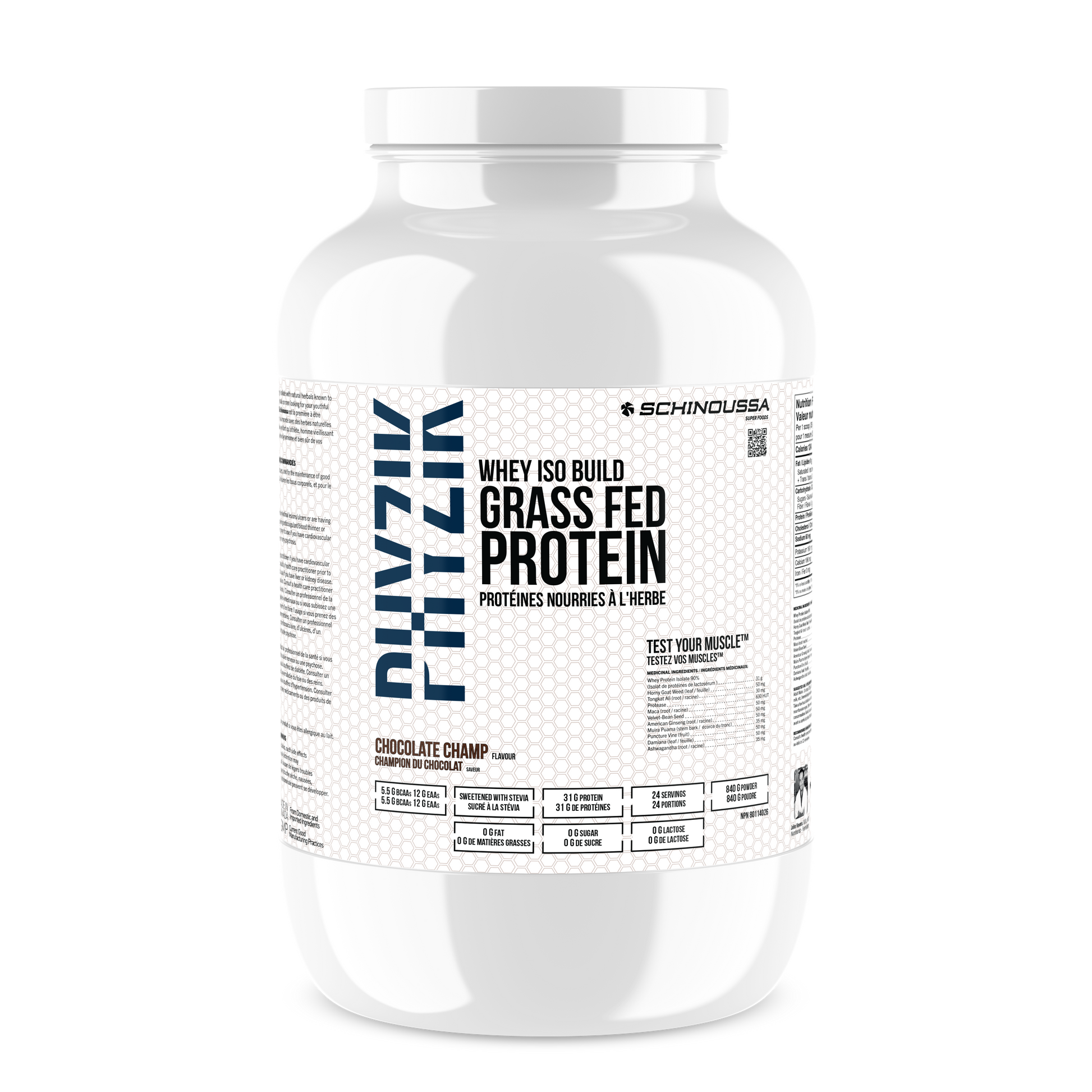 GRASS FED WHEY ISO BUILD CHOCOLATE - Schinoussa Superfoods