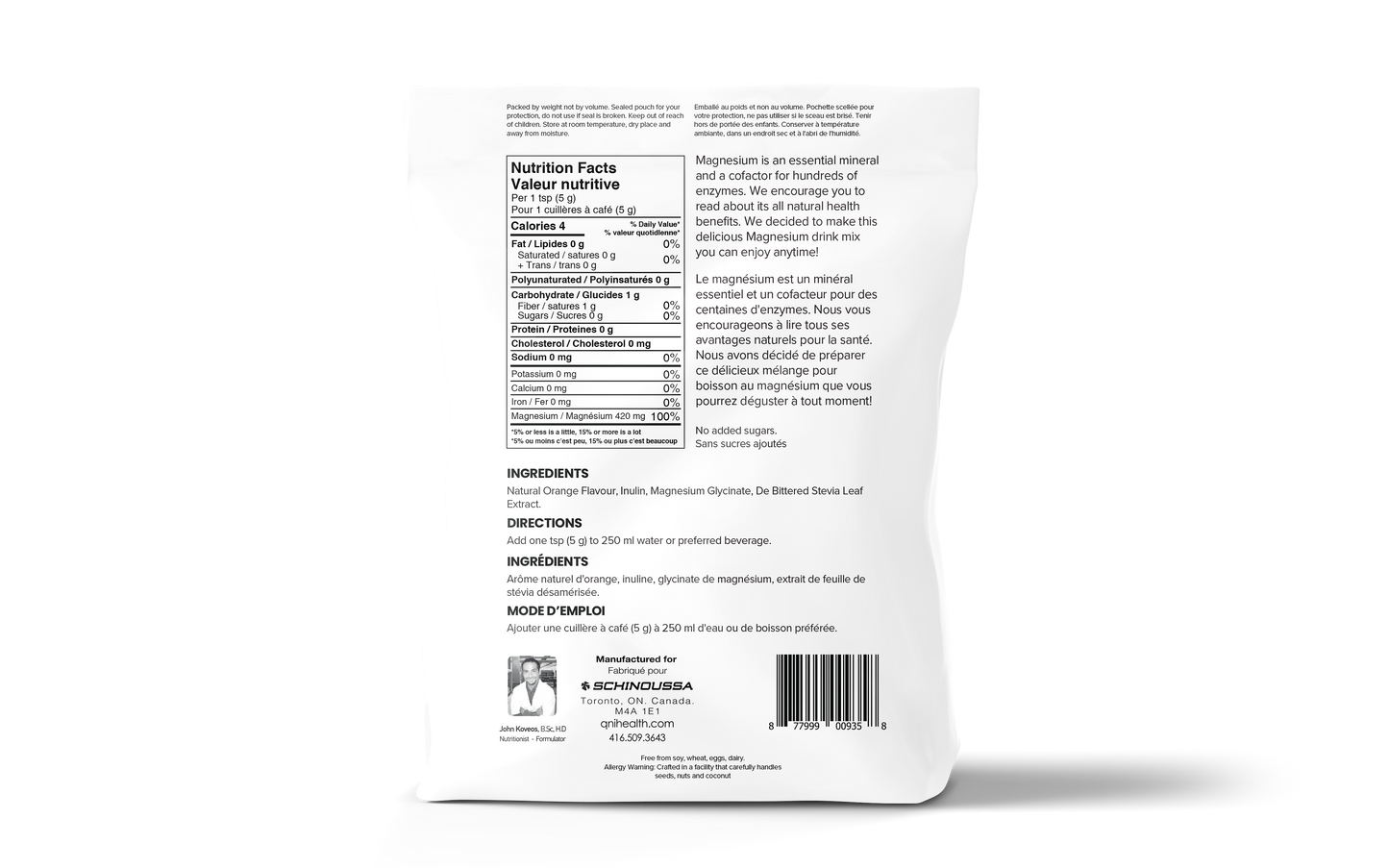MAGNESIUM GLYCINATE ORANGE - Schinoussa Superfoods