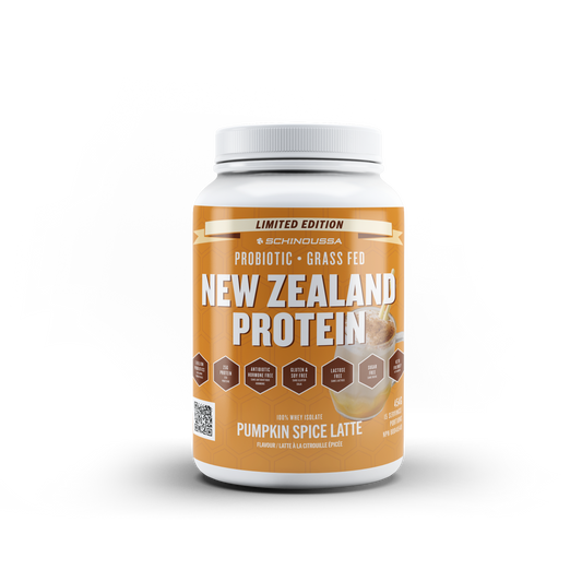 NEW ZEALAND PROBIOTIC WHEY ISO PUMPKIN SPICE - Schinoussa Superfoods