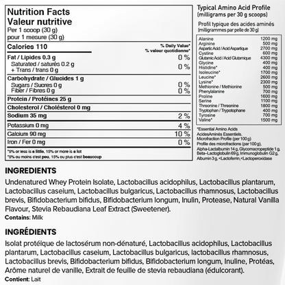 NEW ZEALAND FRENCH VANILLA PROBIOTIC WHEY ISOLATE PROTEIN POWDER