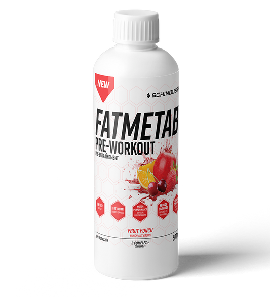 FAT METAB PRE WORKOUT FRUIT PUNCH 500ML - Schinoussa Superfoods